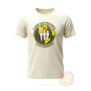 Third Man Records Detroit T-Shirt Jack White Cass Corridor Yellow Logo L